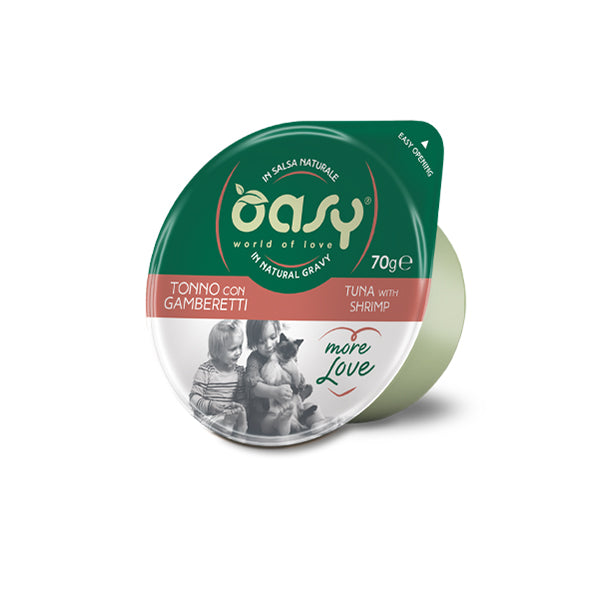 Oasy MORE LOVE Gatto 70g • Tonno con Gamberetti
