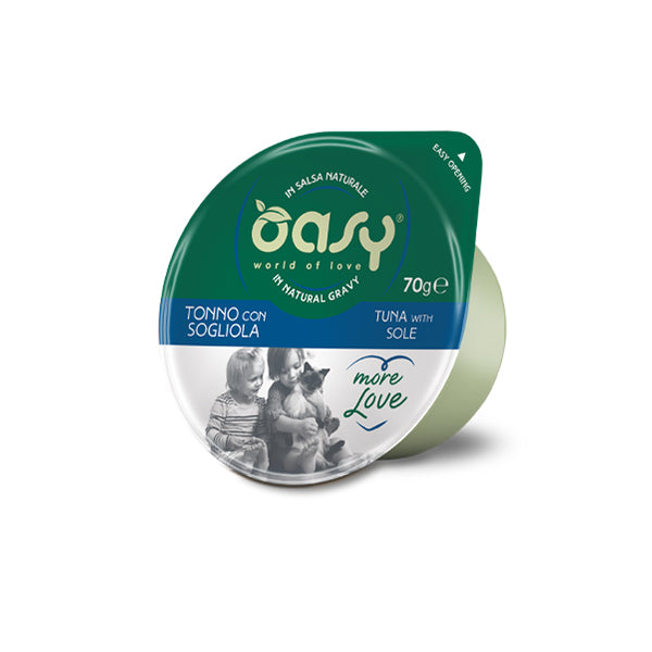 Oasy MORE LOVE Gatto 70g • Tonno con Sogliola