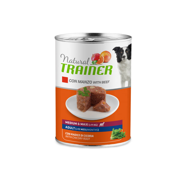 Natural Trainer Maintenance Adult Medium&Maxi con manzo - 400Gr
