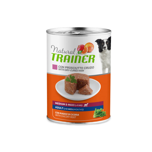 Natural Trainer Maintenance Adult Medium&Maxi con prosciutto - 400Gr