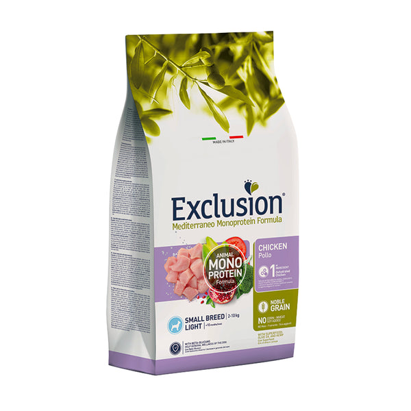 EXCLUSION MEDITERRANEO Monoproteic cane small light al pollo