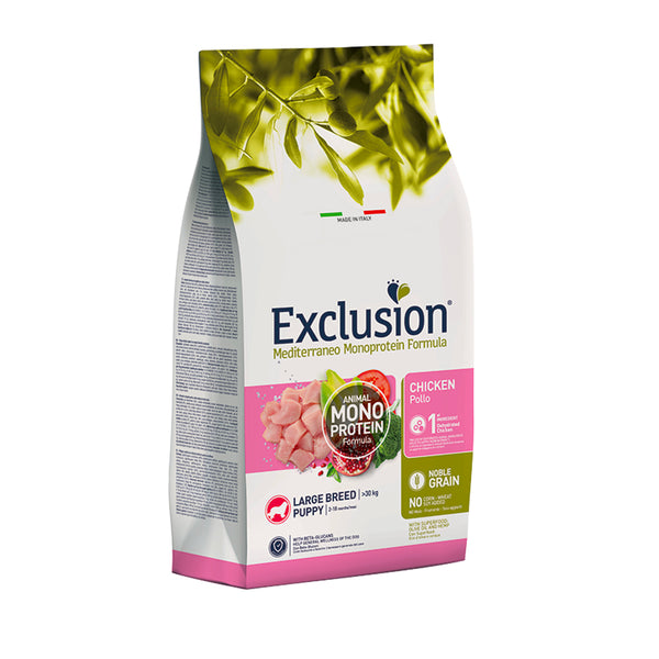 Exclusion Mediterraneo Monoproteic Puppy Large Pollo