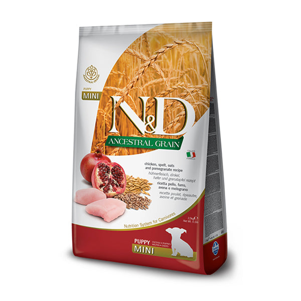 Farmina N&D Ancestral Grain Pollo e Melograno Puppy Mini
