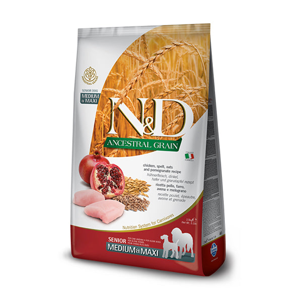 Farmina N&D Ancestral Grain Pollo e Melograno Senior Medium/Maxi