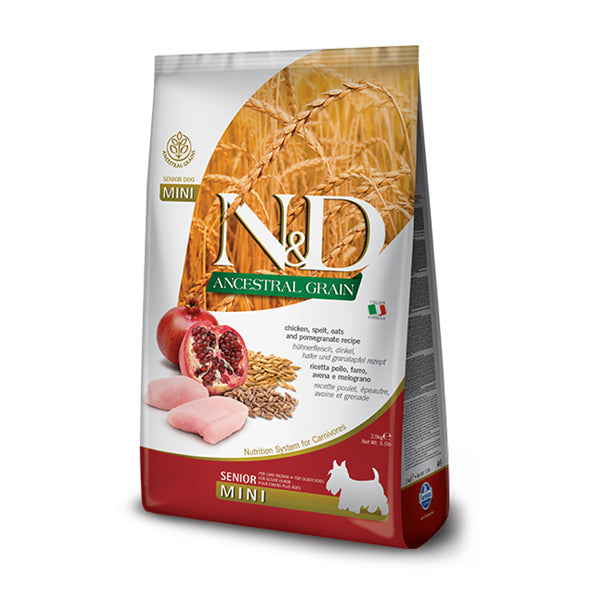 Farmina N&D Ancestal Grain Cane Pollo e Melograno Senior Mini