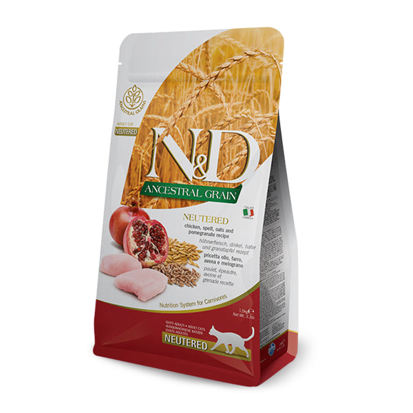 Farmina N&D Low Grain Gatto Pollo e Melograno Neutered