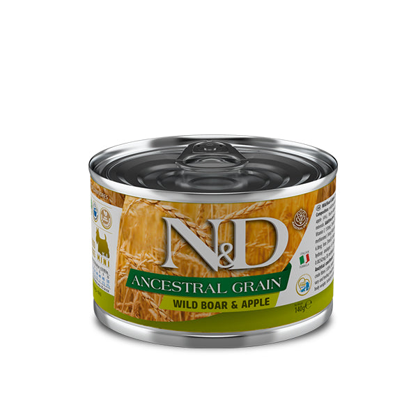 Farmina umido cane N&D Ancestral Grain Cinghiale e Mela 140gr
