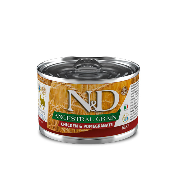 Farmina umido cane 140gr N&D Ancestral Grain Pollo e Melograno Mini