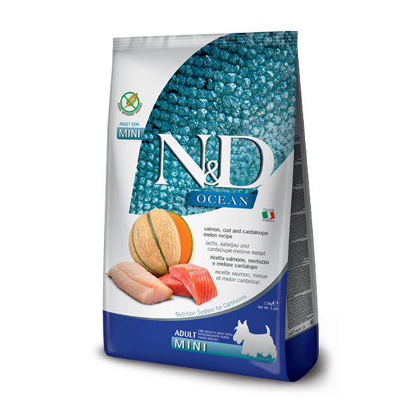 Farmina N&D Ocean Cane Adult Mini Salmone Merluzzo e Melone