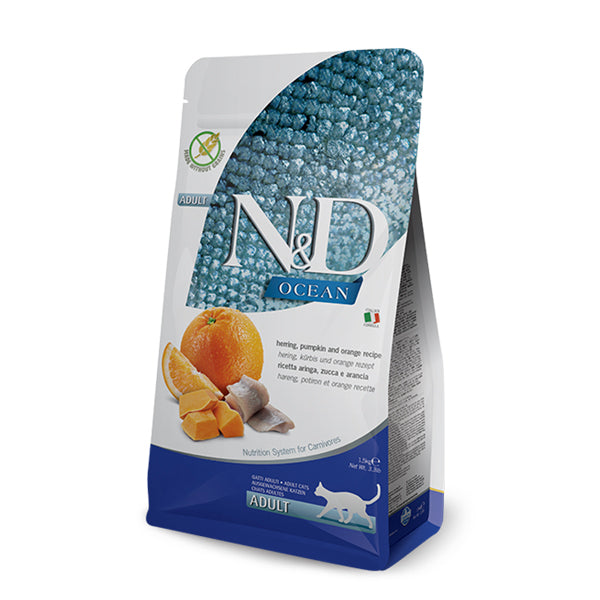 Farmina N&D Ocean Gatto Adult Aringa, Zucca e Arancia