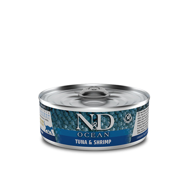 Farmina Umido Gatto N&D Ocean Tonno e Gamberetto 70gr