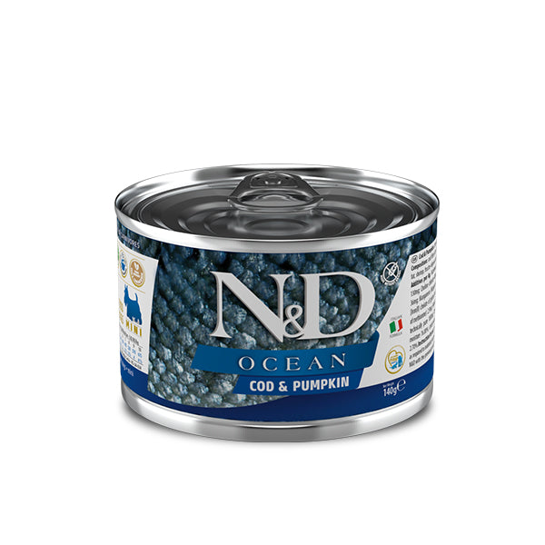 Farmina umido cane N&D Ocean  Merluzzo e Zucca Mini 140gr
