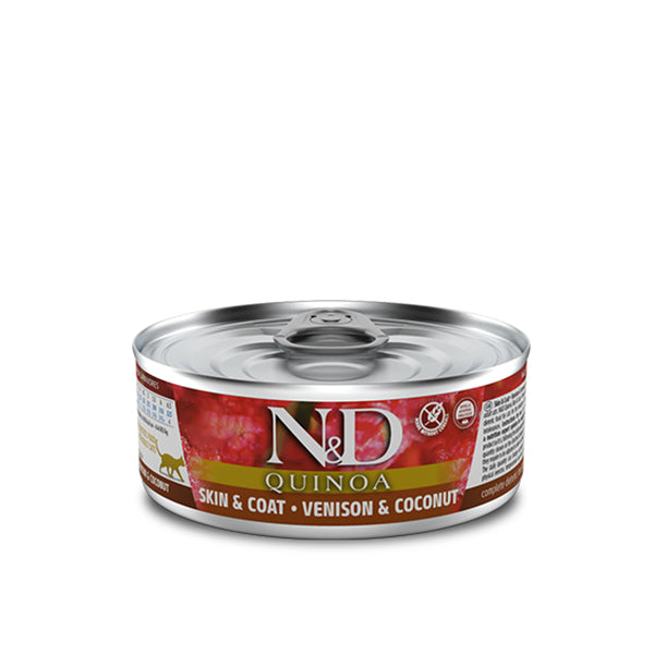 Farmina Umido Gatto N&D Quinoa Skin & Coat - Cervo e Cocco