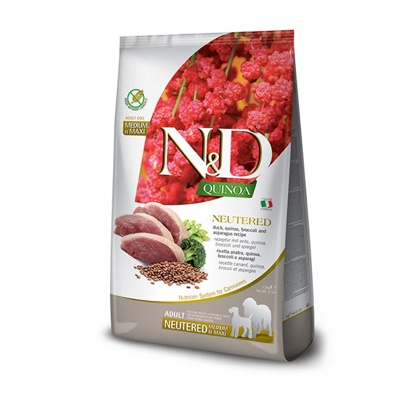 Farmina N&D Quinoa Sterilizzato Anatra e Broccoli Adult Medium Maxi