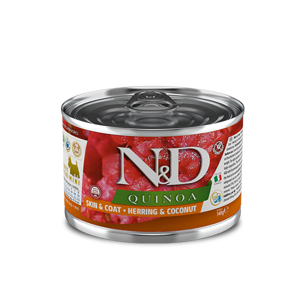Farmina Umido Cane N&D Quinoa Skin & Coat Herring Adult Mini 140gr