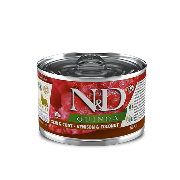 Farmina Umido Cane N&D Quinoa Skin e Coat Cervo e Cocco 140gr