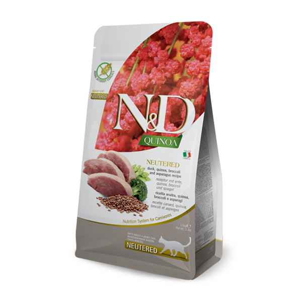 Farmina Gatto N&D Quinoa Sterilizzato Anatra, Broccoli e Asparagi