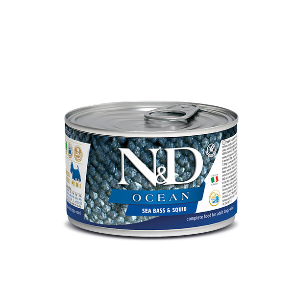 Farmina umido cane N&D Ocean Merluzzo e Calamaro 140gr