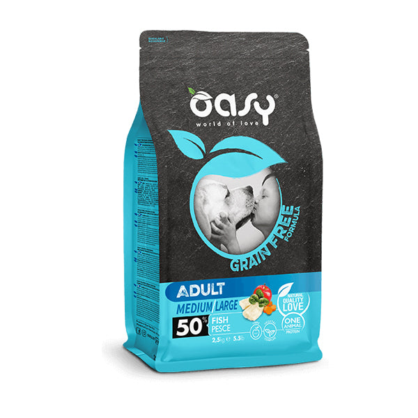 Oasy Dog GRAIN FREE - Adult Medium Large Pesce