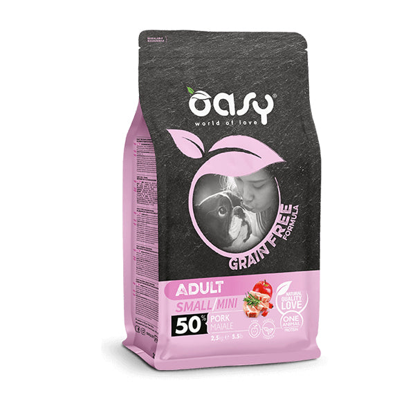 Oasy Dog GRAIN FREE - Adult Small Mini Maiale