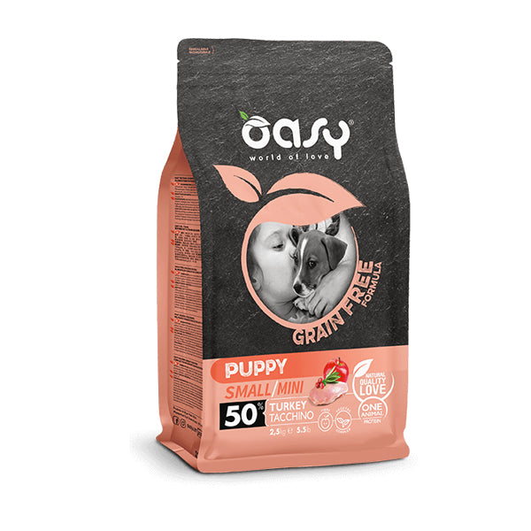 Oasy GRAIN FREE - Puppy Small Mini Tacchino