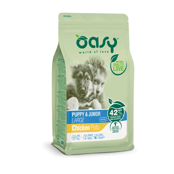Oasy Dog Puppy & Junior Large Pollo