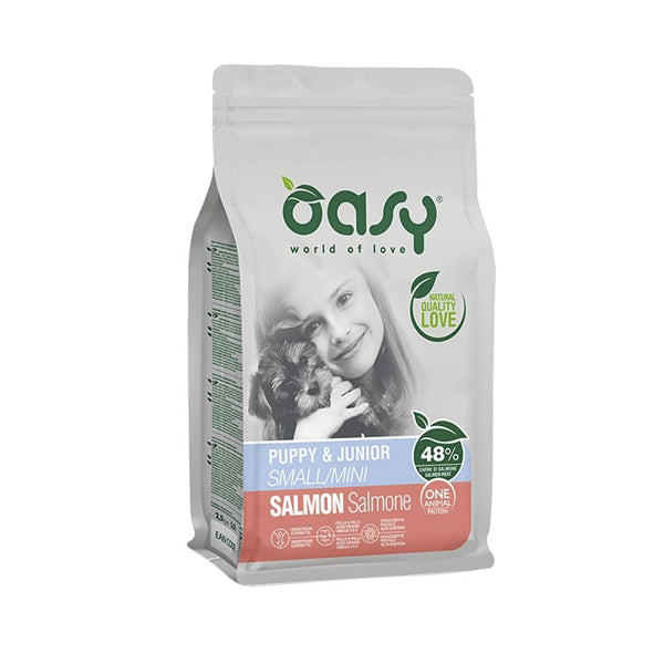 Oasy ONE PROTEIN - Puppy & Junior Small Mini Salmone