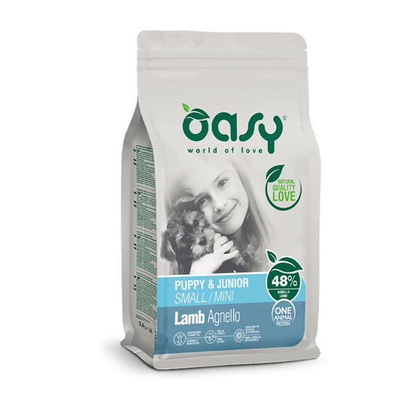 Oasy ONE PROTEIN Puppy & Junior Small Mini Agnello