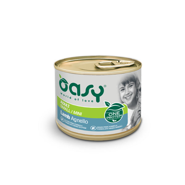 Oasy Umido Cane 200gr ONE PROTEIN - Adult Small/Mini Agnello