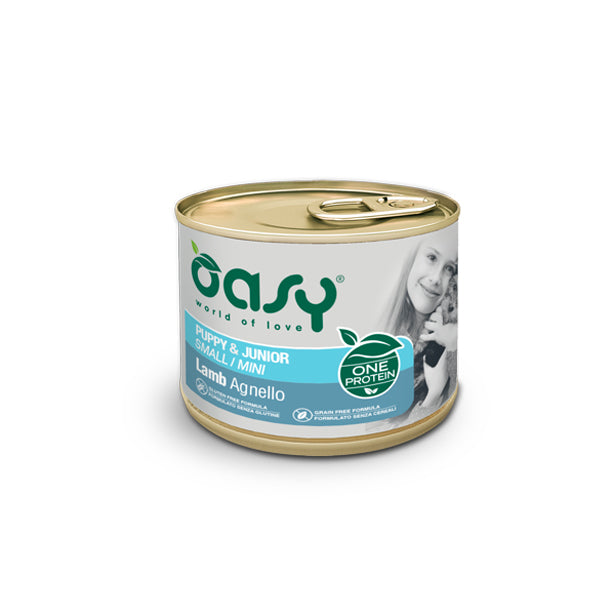 Oasy Umido Cane 200gr ONE PROTEIN - Puppy & Junior Small/Mini Agnello