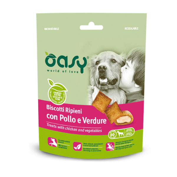 Oasy SNACK - Biscotti Ripieni con Pollo e Verdure