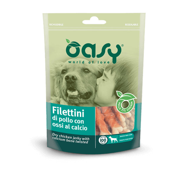 Oasy SNACK - Filettini di Pollo con Ossi al Calcio