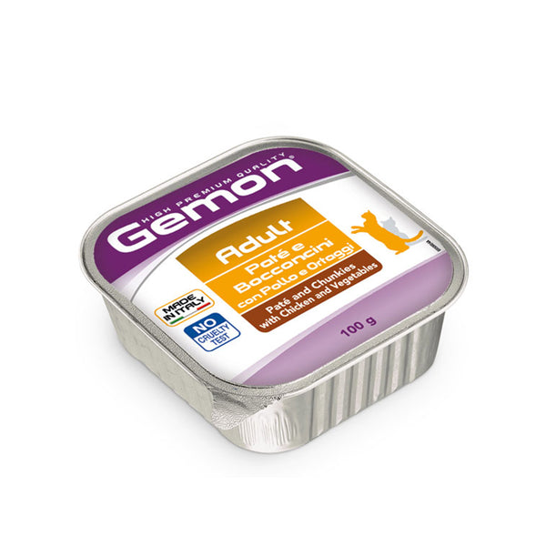 Gemon Gatto Paté e Bocconcini con Pollo e Ortaggi – Adult