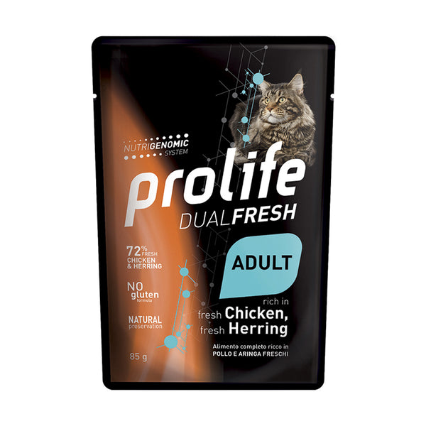 Prolife Dual Fresh adult Pollo & Aringa - umido gatto