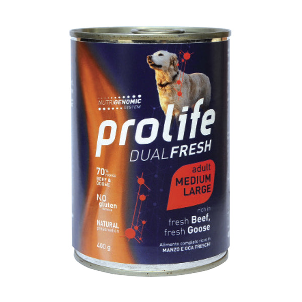 Prolife Dual Fresh adult medium large Manzo & Oca - umido cane