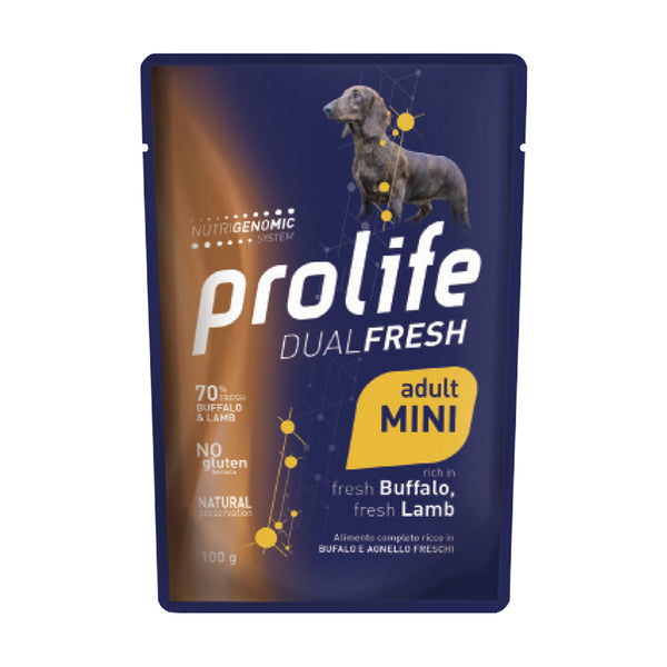Prolife Umido cane Dual Fresh adult mini Bufalo & Agnello