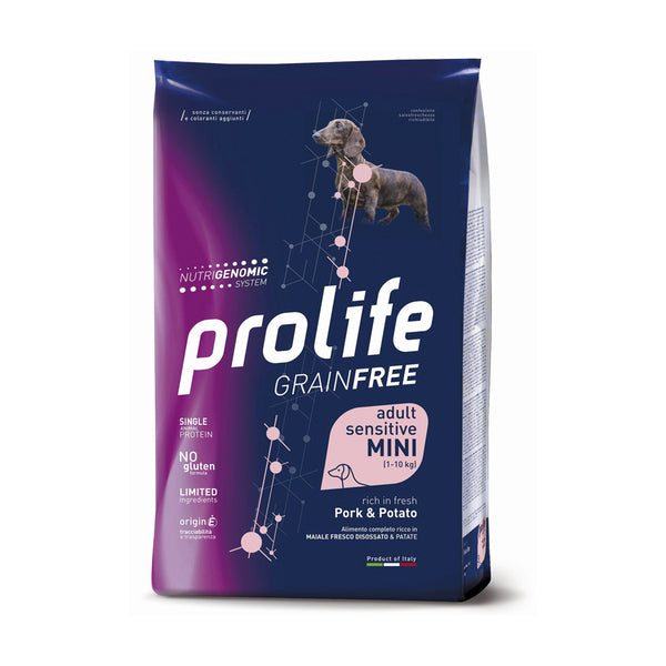 Prolife Cane Grain Free adult sensitive mini Maiale & Patate