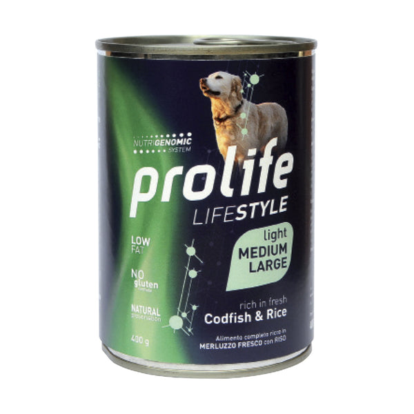 Prolife Life Style light medium large Merluzzo & Riso - umido cane