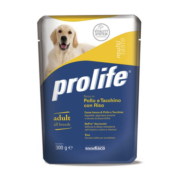 Prolife Multi taste adult Pollo, Tacchino e Riso - umido cane