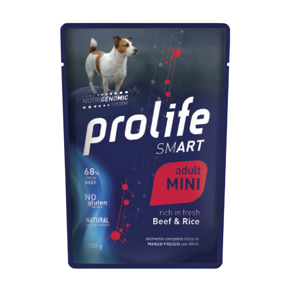 Prolife Smart adult mini Manzo & Riso - umido cane
