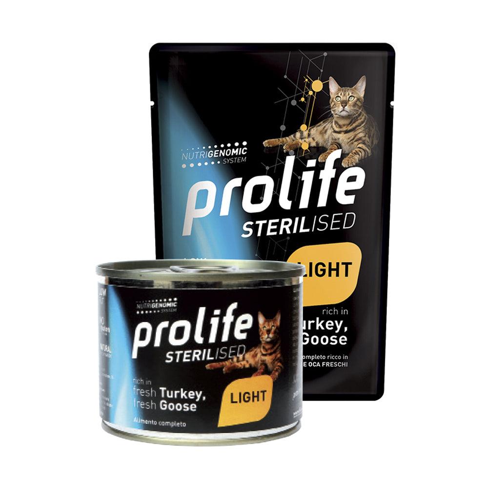 Prolife Sterilised Light Tacchino & Oca - umido gatto