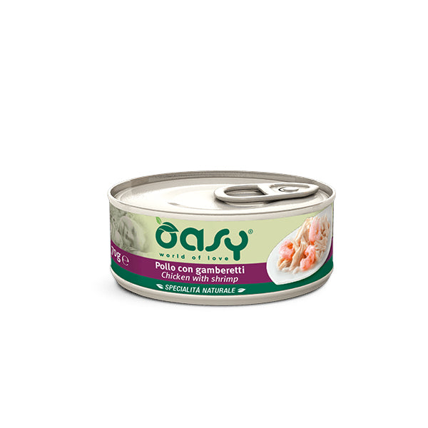 Oasy Umido Gatto SPECIALITÀ NATURALE • Pollo con Gamberetti