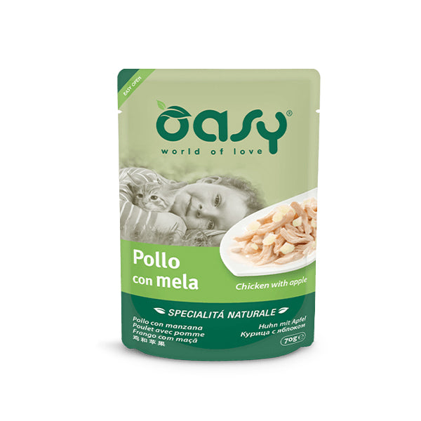 Oasy Umido Gatto SPECIALITÀ NATURALE • Pollo con Mela