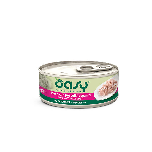 Oasy Umido Gatto SPECIALITÀ NATURALE • Tonno con Pescetti Oceanici