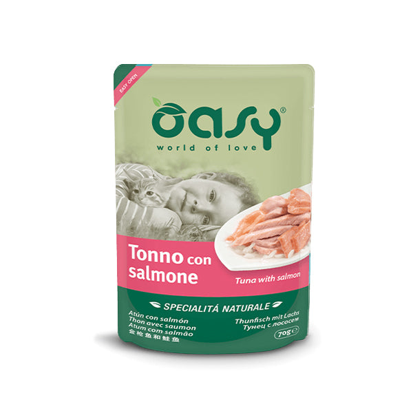 Oasy Umido Gatto SPECIALITÀ NATURALE • Tonno con Salmone