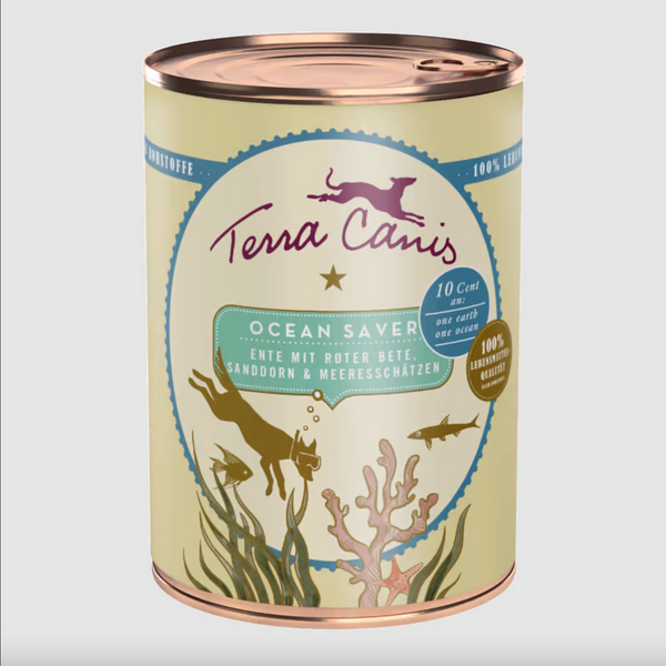 Terra Canis Ocean Saver – Anatra con barbabietola, olivello spinoso e tesori del mare