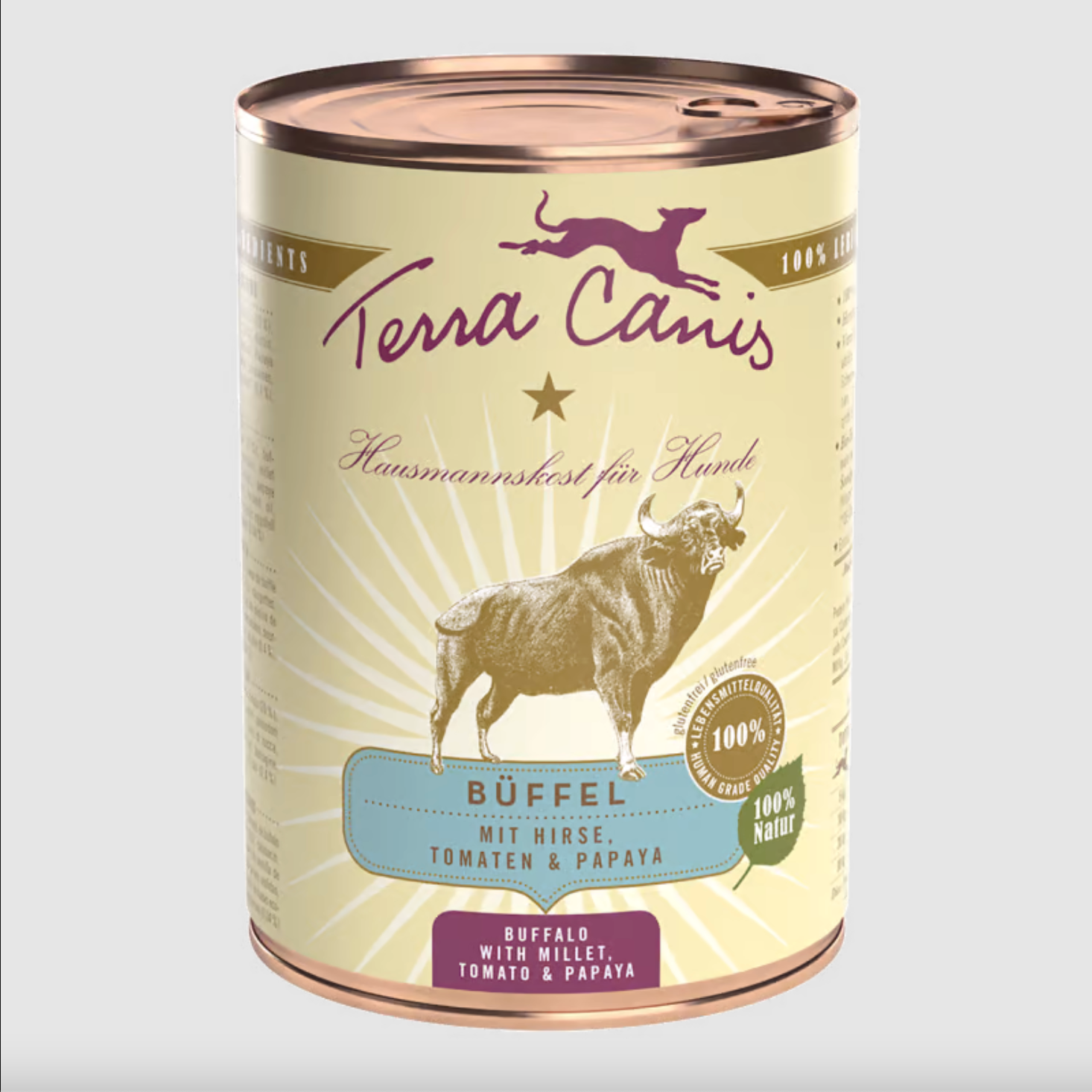 Terra Canis Bufalo con miglio, pomodoro e papaia