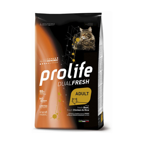 Prolife Dual Fresh adult Manzo, Pollo & Riso