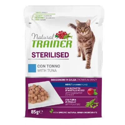 Natural Trainer Gatto Sterilised con tonno - Umido - Busta 85G