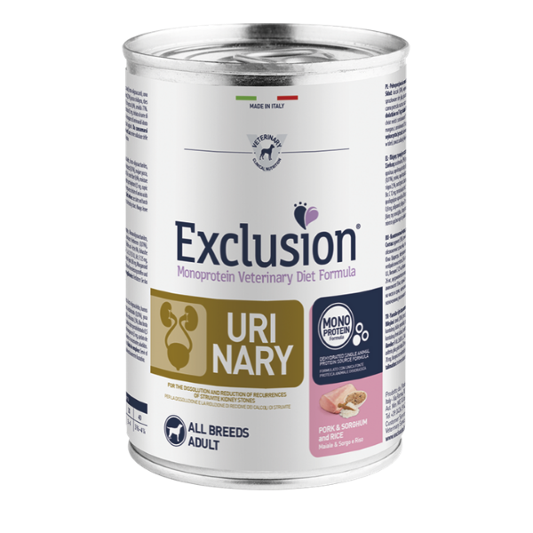 Exclusion Diet Urinary All Breeds Maiale Sorgo e Riso 200/400gr